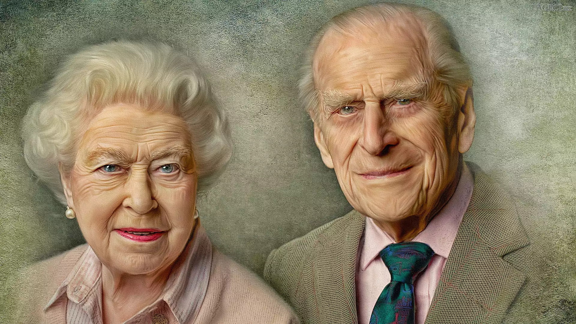 Grafika, Królowa Elżbieta II, Książę Filip